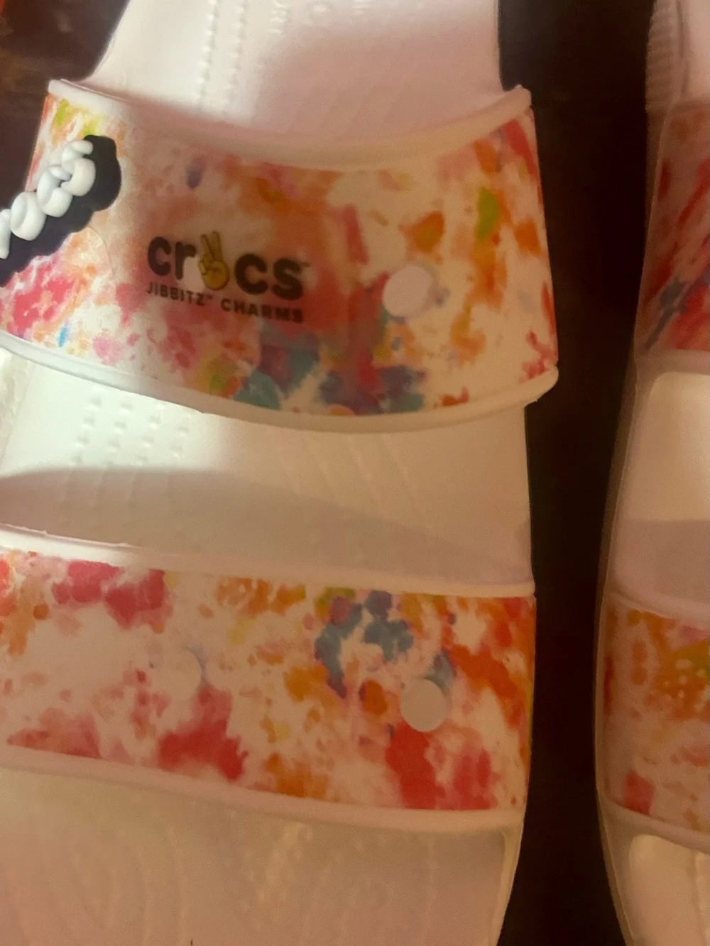 NWT Crocs Tie-dye Multicolor Splash Slide Sandals, men’s 6/women’s 8
